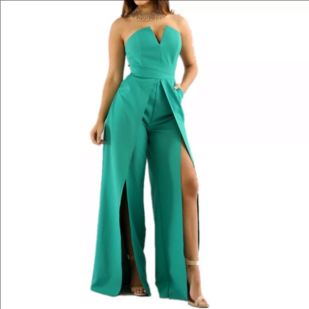 Green jumpsuit